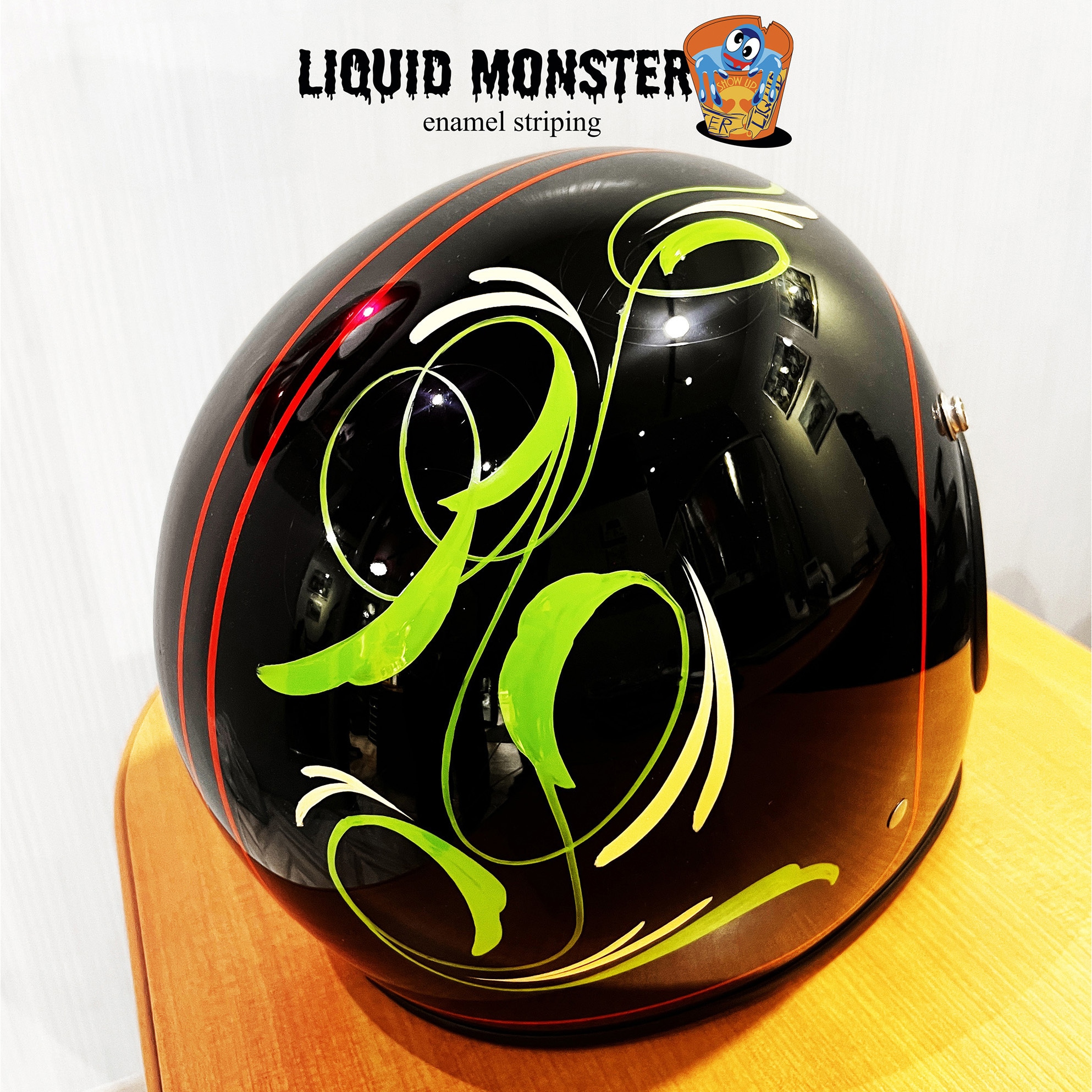 ES01 リキッドモンスター エナメルストライピング SHOW UP ホワイト色