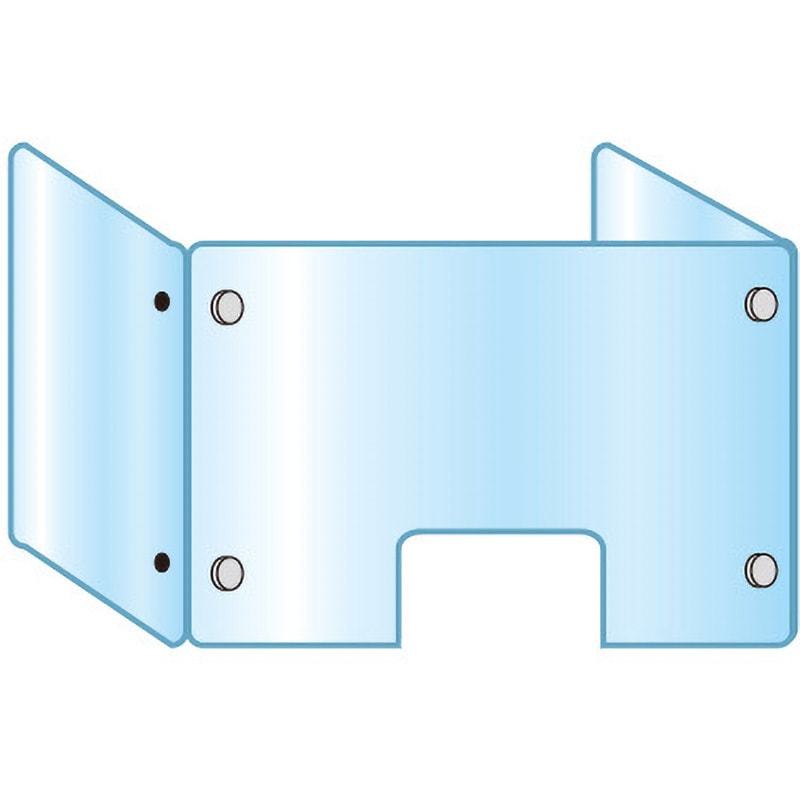 APT3F-M600X900X450 アクリルパーテーション三面タイプ窓付 常磐精工 ※開口部H200×W300