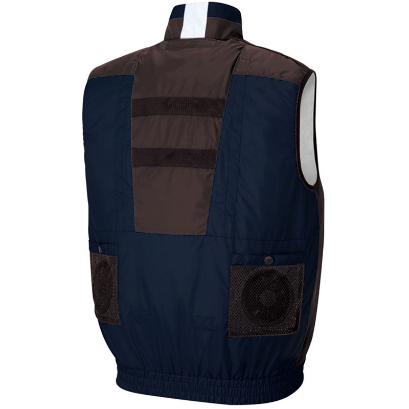 あ アイトス 空調服用ベスト(空調服TM) 杢ネイビー 6L □▽227-0455