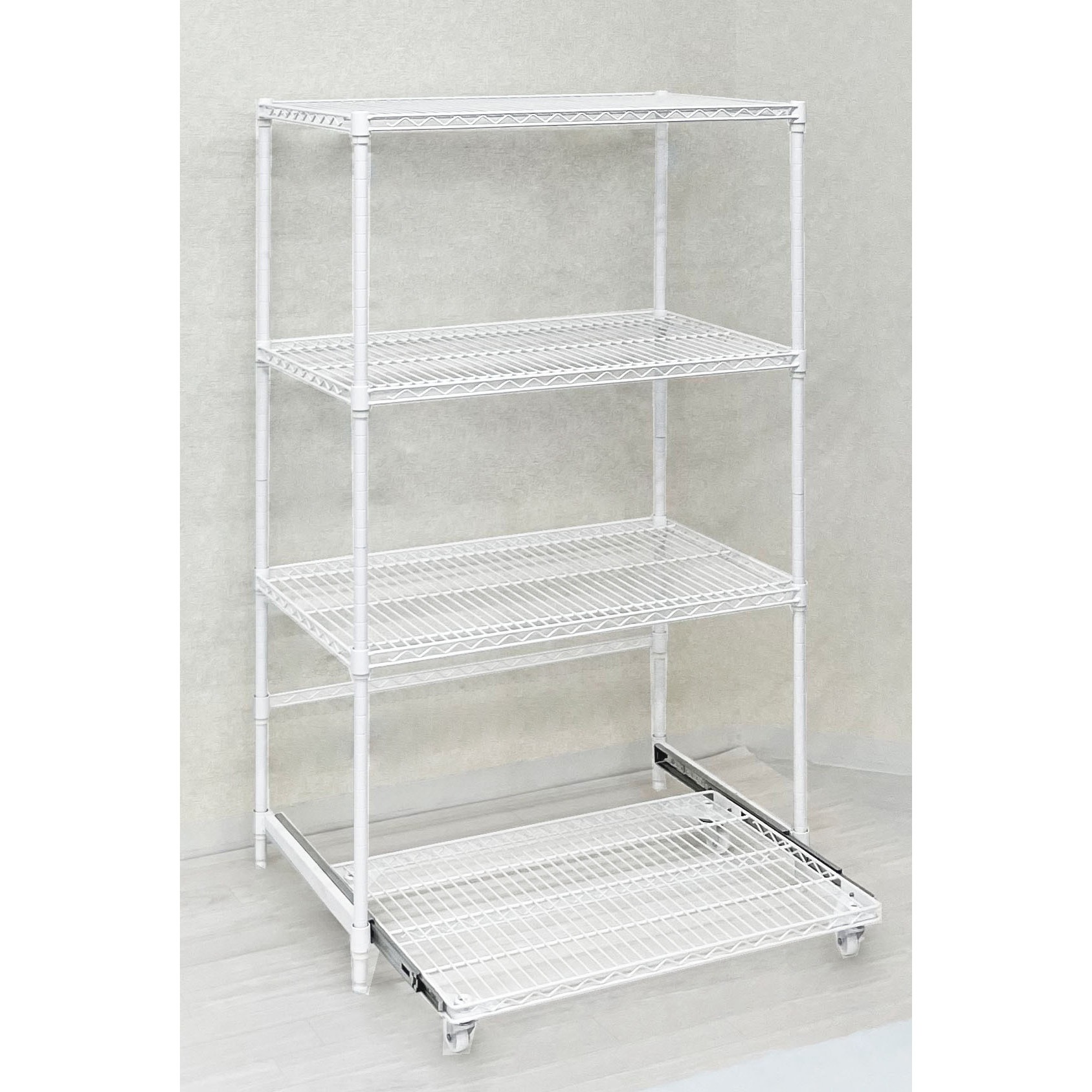 スライド棚付きスチールラック(レギュラータイプ) 1台 TKM 【通販