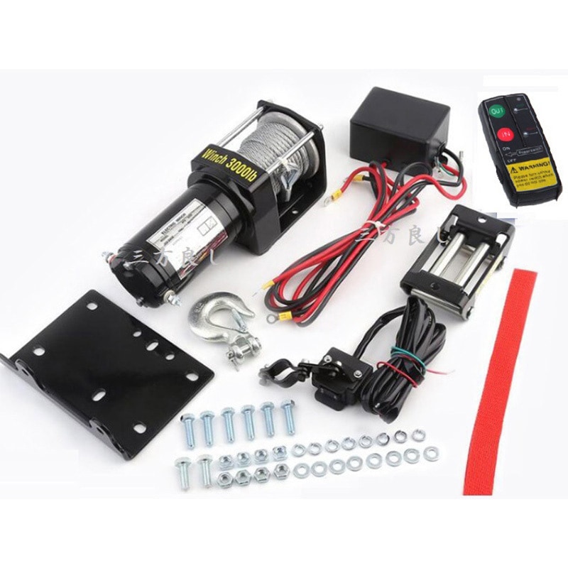 246312-01 DC12V電動ウインチ リモコン付 1台 三方良し 【通販