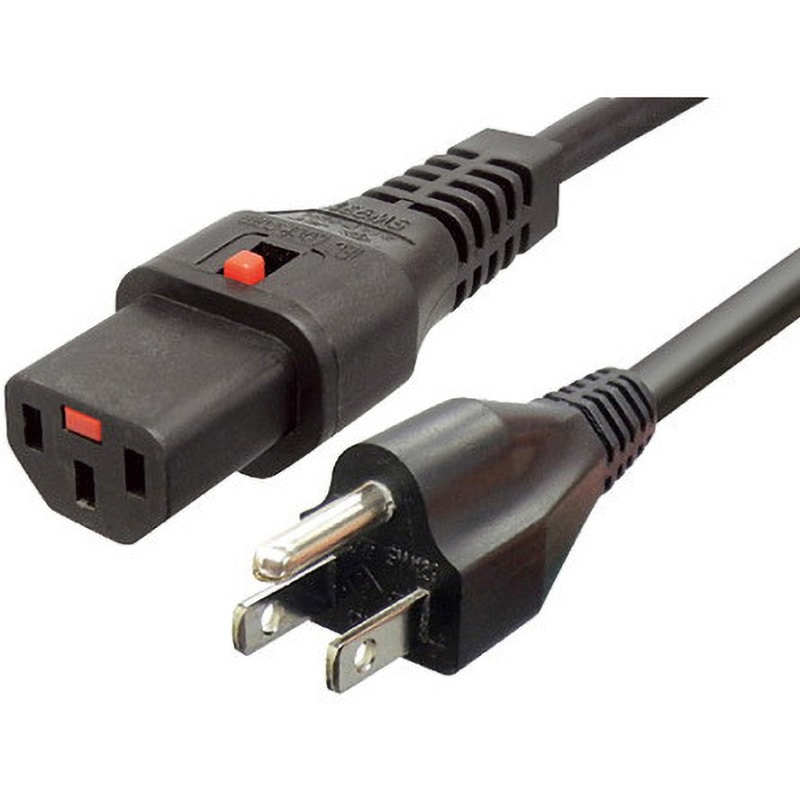 APW12-5-15/C13LK-02 ロック電源ケーブル 5-15/C13LK 12A125V エイム