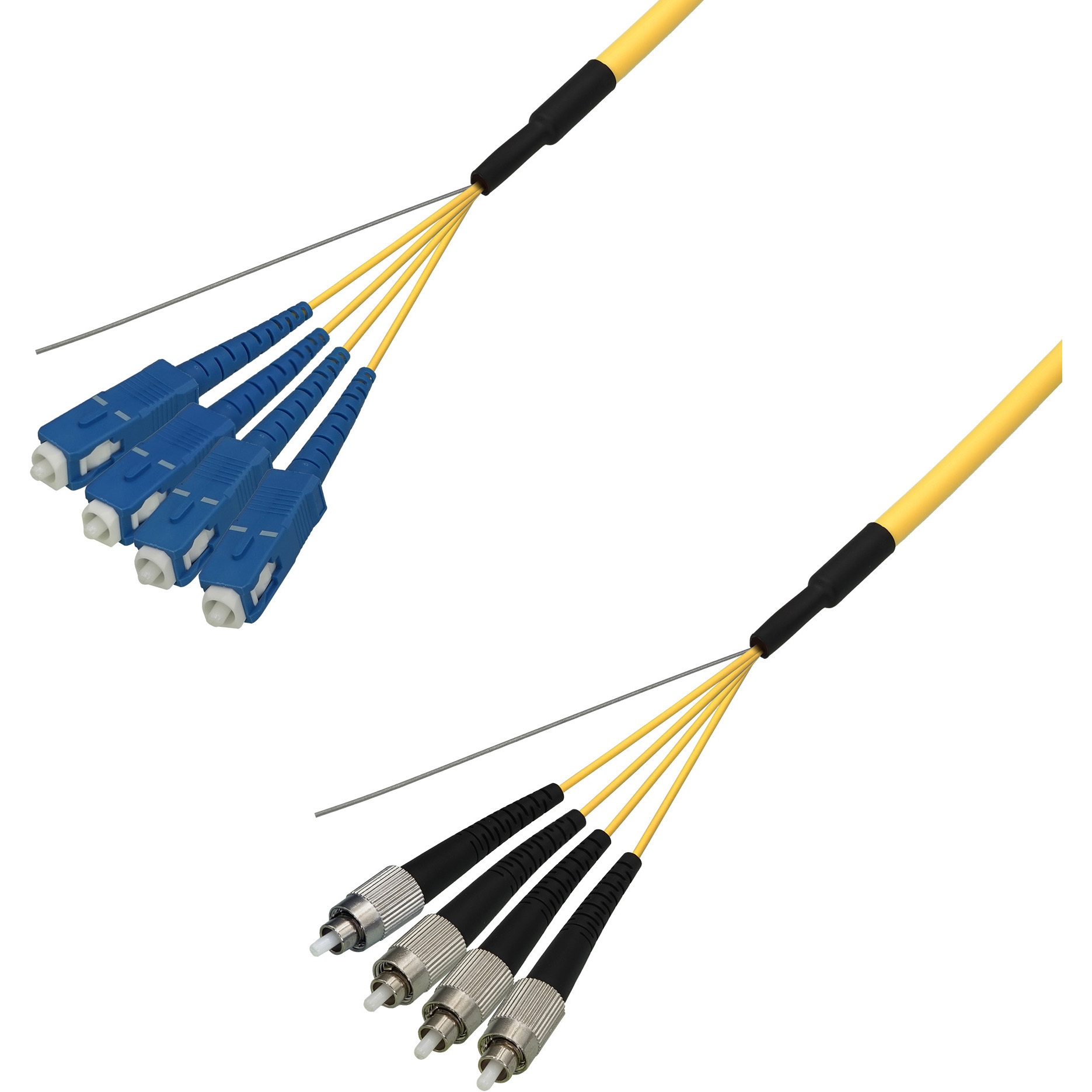 DFC-SMSCFC-RMT41(45M) 光ファイバーケーブル (シングルモード/SC-FC/屋内用(補強)/4芯) ダイヤトレンド 補強タイプ SCコネクタ-FCコネクタ 45m