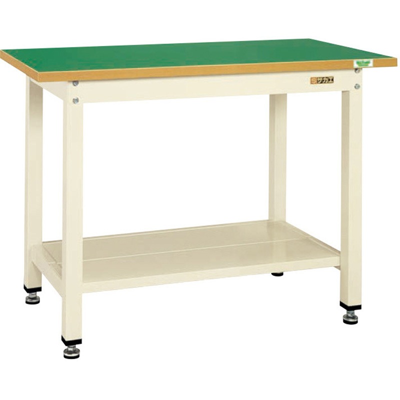 KVD-58TFENI 新聞紙分台(改正RoHS 10物質対応/均等耐荷重1000kg/H840/立作業用) サカエ グリーン アジャスター防振タイプ ネジ径M16×P2.0 間口1500mm奥行600mm  KVD-58TFENI 53,388円