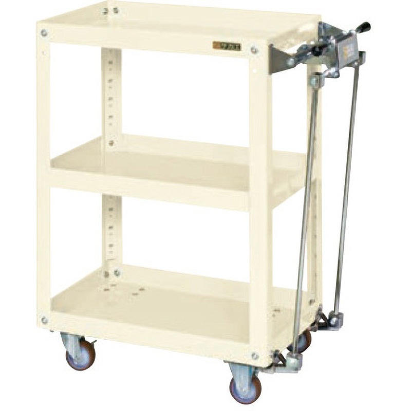 EMR-150HBNUI スーパーワゴン(EMR/W600×D400/ナイロンウレタン車/ハンドブレーキ付) サカエ 自在S付2・固定2キャスター アイボリー   EMR-150HBNUI 37,037円