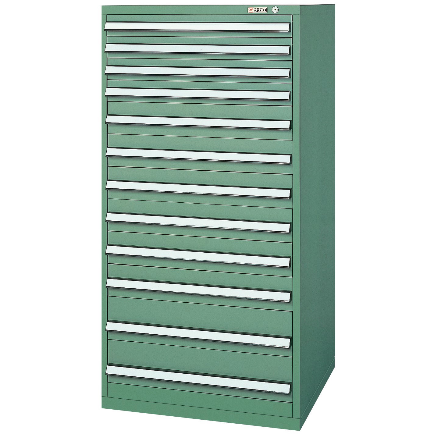 KC-1304 重量工具キャビネット サカエ グリーン 外寸法750×720×1500mm
