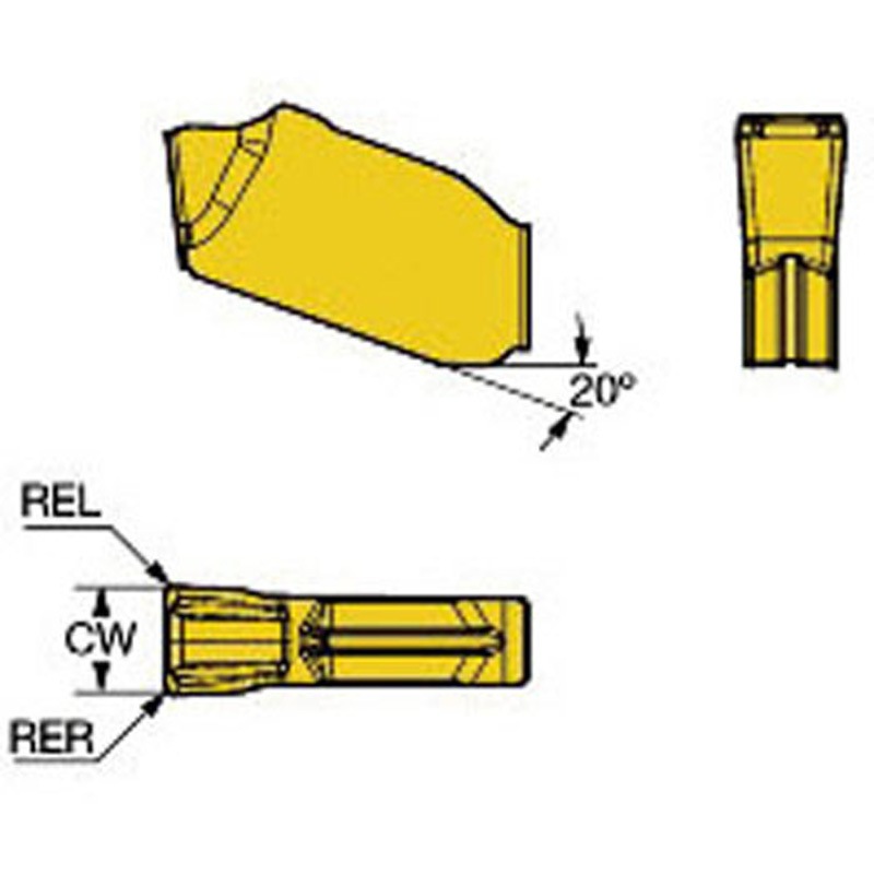 QD-NE-0200-020E-PL 溝入れ加工用チップ CoroMillQD サンド QD-NE-0200-020E-PL 溝入れ加工用チップ CoroMillQD サンド