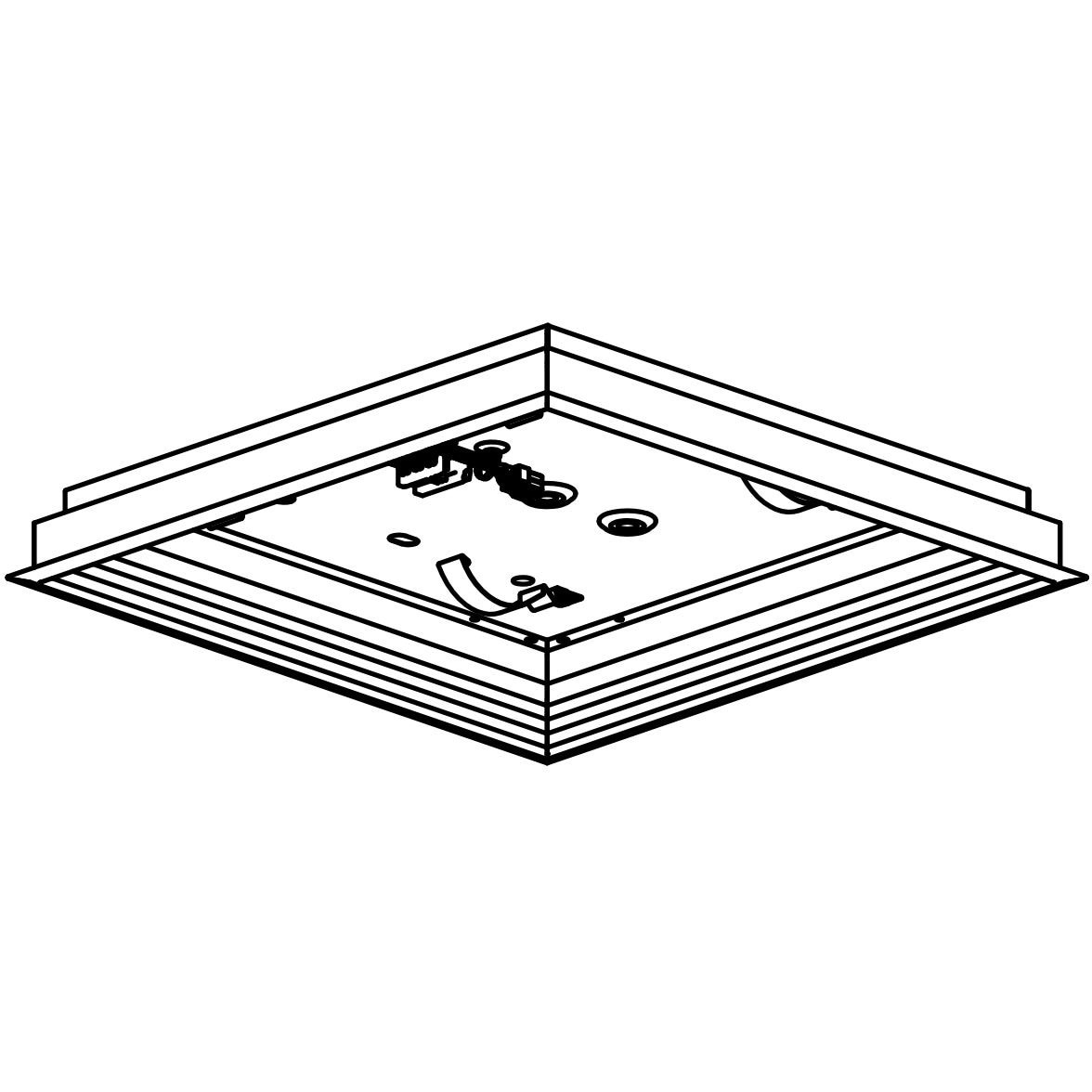 EL-SK-H44502 LEDライトユニット形スクエアライト 器具本体 三菱電機 埋込形取付 化粧枠タイプ(黒バッフル) 埋め込み寸法□450mm  EL-SK-H44502