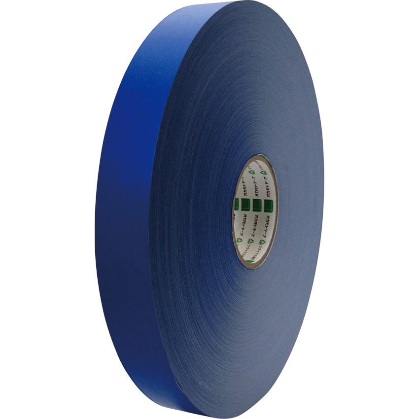 224WC38500B クラフトテープ”NO224WC環境思いカラー長尺” オカモト 青色 幅38mm長さ500m 1箱(6巻)