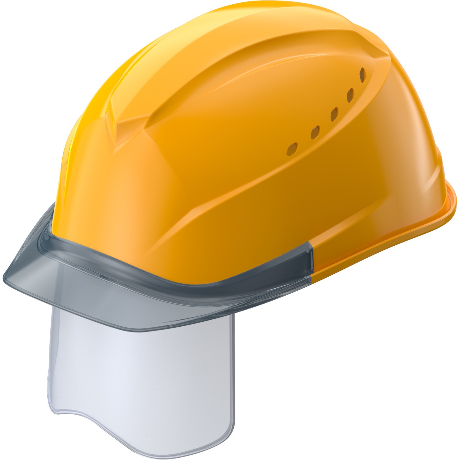 ST#01230VJ-SH 軽量・透明バイザー・シールド面付ヘルメット ST#01230VJ-SH 谷沢製作所 飛来・落下物用 墜落時保護用 色(帽体)黄色(Y-02) 5,000円