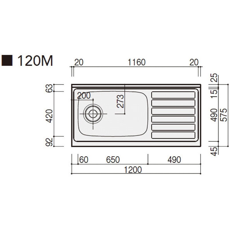 TRW-120ML 流し台 SK クリナップ 間口1200mm - 【通販モノタロウ】 TRW-120ML 流し台 SK クリナップ 間口1200mm - 【通販モノタロウ】