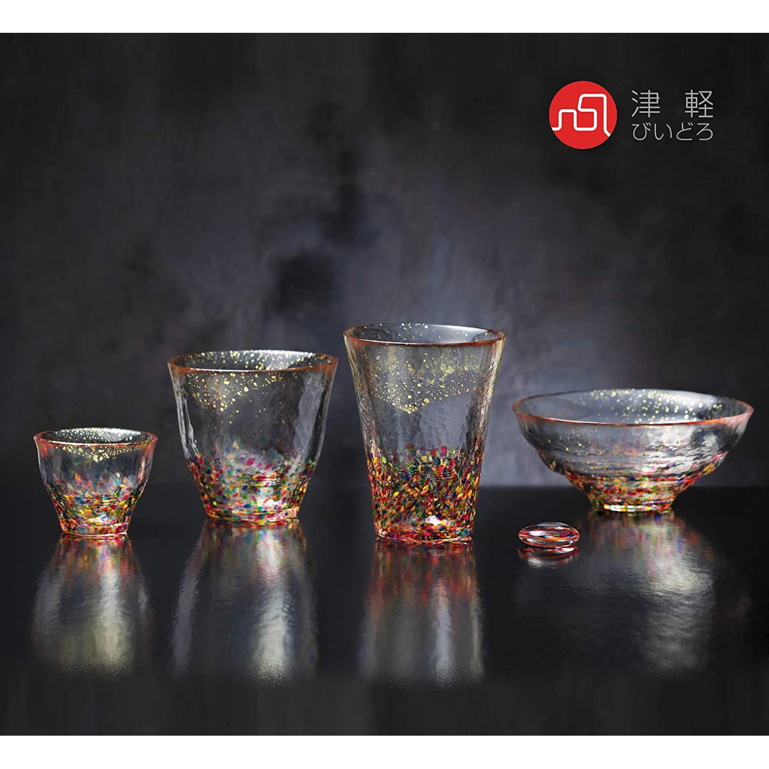 F-71894 津軽びいどろ 金彩ぐいのみ 1個 津軽びいどろ 【通販モノタロウ】