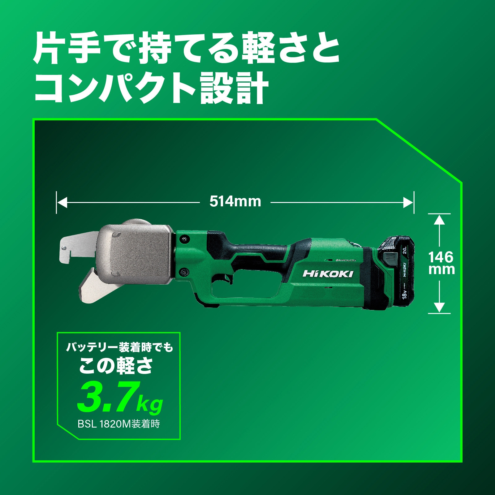 CE18DYCA NN 18V 充電式 電動Cチャンネルカッター 1台 HiKOKI