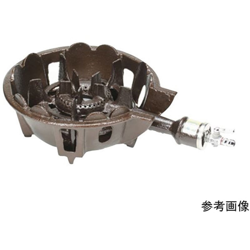 鋳物コンロ 種火なし 二重・羽根なし 505×330×135mm TS-220 二重・羽根