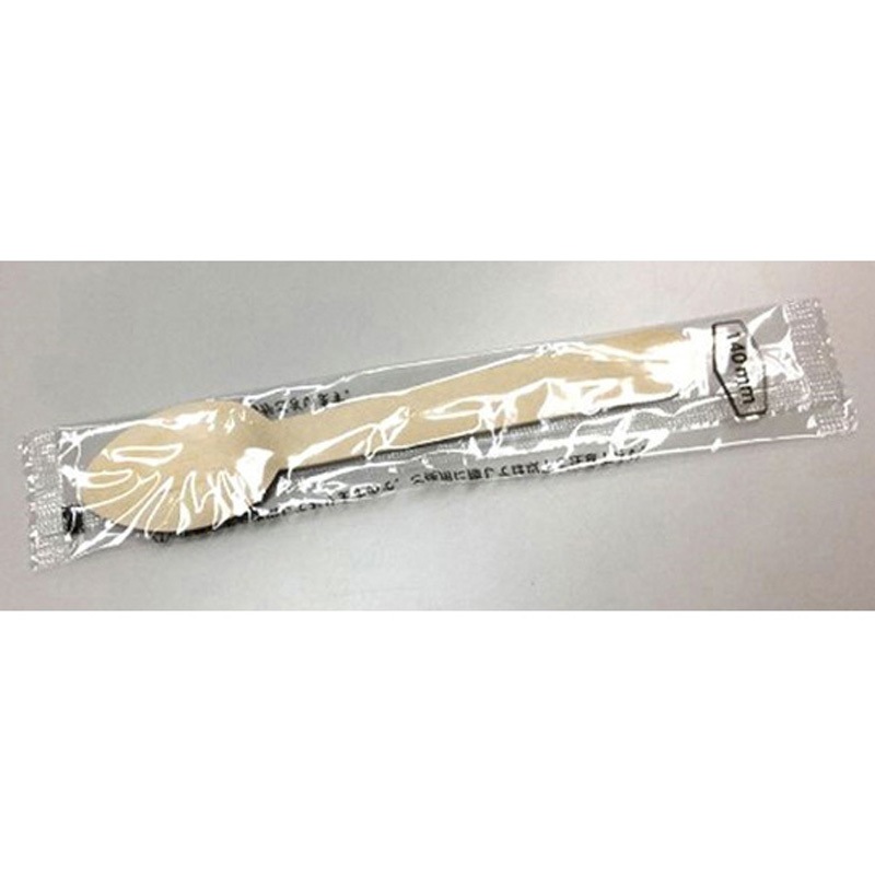 168096 カトラリー 木製スプーン 単袋入 透明 1ケース(3000枚) 中央化学 【通販モノタロウ】