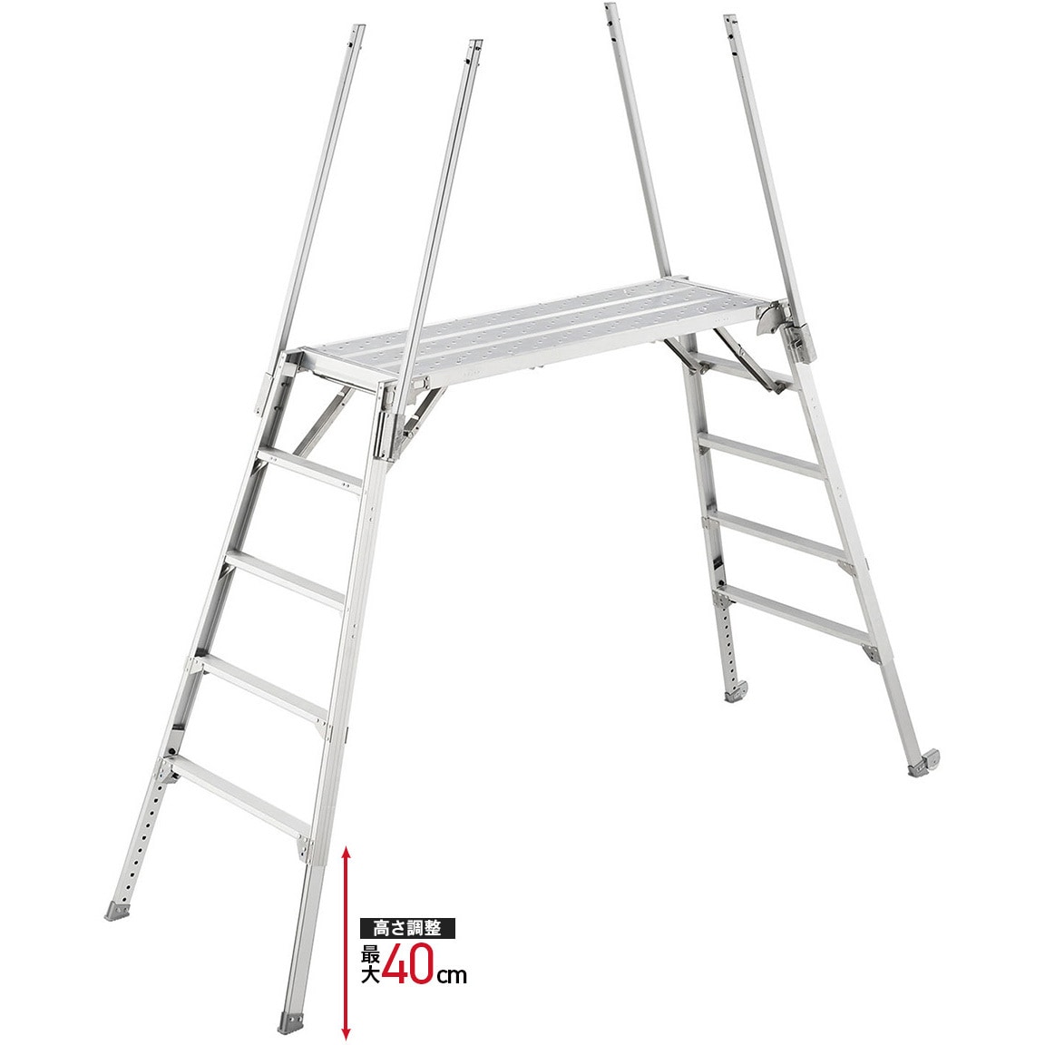 DUK-1816T 可搬式作業台 デューク DUK 長谷川工業 天板高さ1.36～1.76m