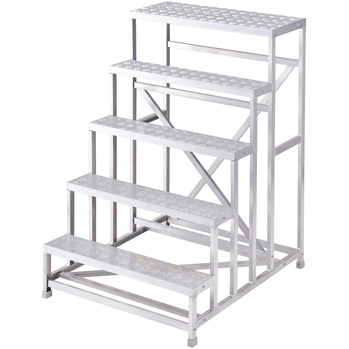 DBS5-10415 組立作業台 DBS ライトステップ(縞板タイプ) 長谷川工業 5段 天板高さ1.50m天板幅1000mm奥行400mm  DBS5-10415 98,890円