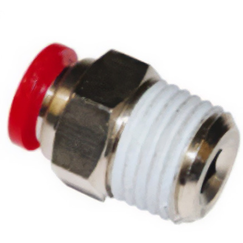 C01250438 ハーフユニオン形エア継手 コネクタA：R 3/8 オス コネクタB：プッシュイン4 mm チューブねじ込み 1袋 10個入 1袋(10個) NORGREN 【通販モノタロウ】