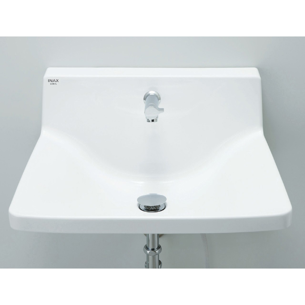 L-A955HA/BW1 ハイバックガード洗面器 Lサイズ ハンドル水栓 1台 INAX