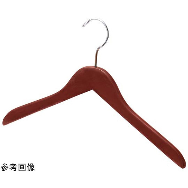 61-799-19-3 木製ハンガー ブラウン 平型(メープル) 61-799-19シリーズ 1セット(60本) アズワン 【通販モノタロウ】