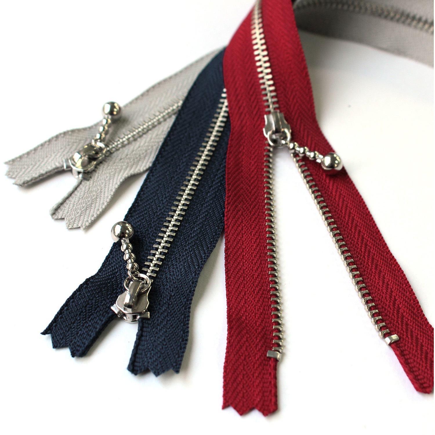 3N25-573 玉付ファスナーシルバー 1袋(10本) YKK 【通販モノタロウ】