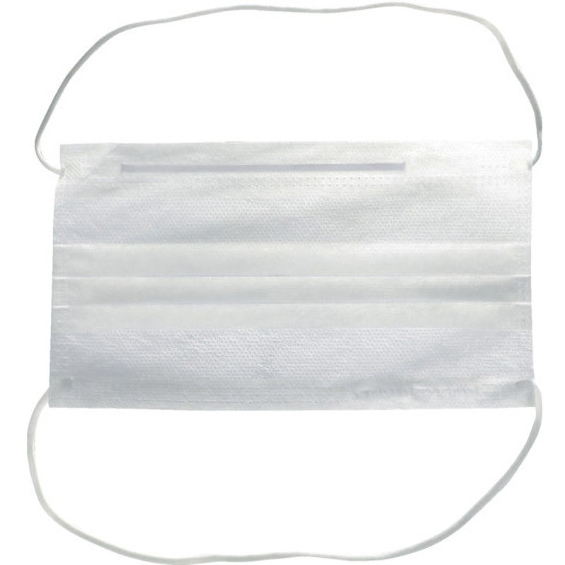 TEMA1L-100A 作業用マスク 1層 TRUSCO 100枚入 プリーツ型 ホワイト色