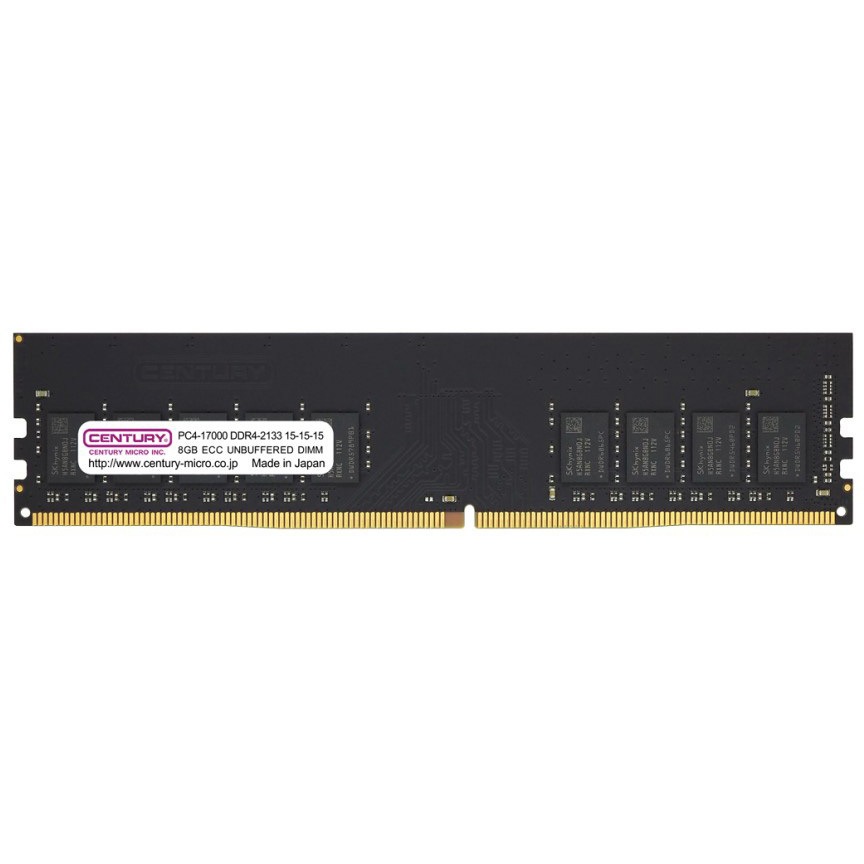 CB8G-D4UE2133H SV/WS用 DDR4 PC4規格 288pin EDIMM 1.2V メモリ CENTURY MICROY MICRO(センチュリーマイクロ) メモリーモジュール規格PC4-17000 メモリ規格DDR4-2133 8GB   CB8G-D4UE2133H