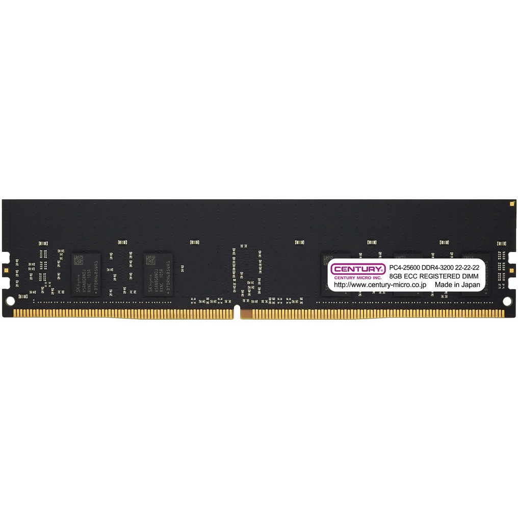 CB8GX2-D4RE320081 SV用 DDR4 288pin RDIMM 1.2v CENTURY MICROY MICRO(センチュリーマイクロ) メモリーモジュール規格PC4-25600 メモリ規格DDR4-3200 16GB(8GB×2)   CB8GX2-D4RE320081