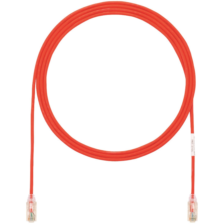 UTP28SP7MRD 細径LANケーブル(カテゴリ6対応・両端コネクタ付) PANDUIT(パンドウイット) 種類UTP 赤色 7m 全長7m 1箱(10本) UTP28SP7MRD