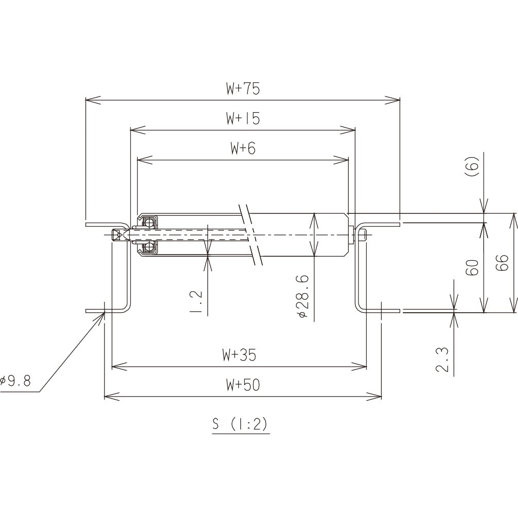 マキテック 樹脂製ローラコンベヤ JR3823型2000LX500WX50P □▽688