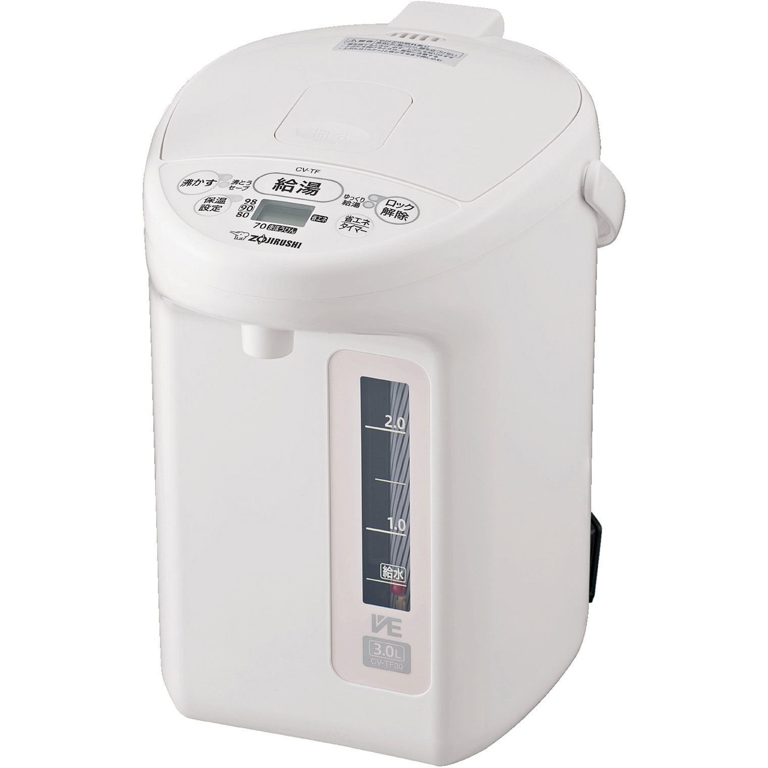 CV-TF30 VE電気まほうびん 象印マホービン ホワイト(WA)色 容量3L CV