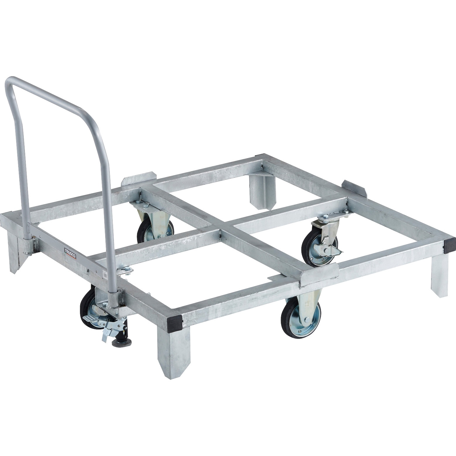 PRC-1111HS パレット台車 ハンドル、ストッパー付 TRUSCO フットブレーキ