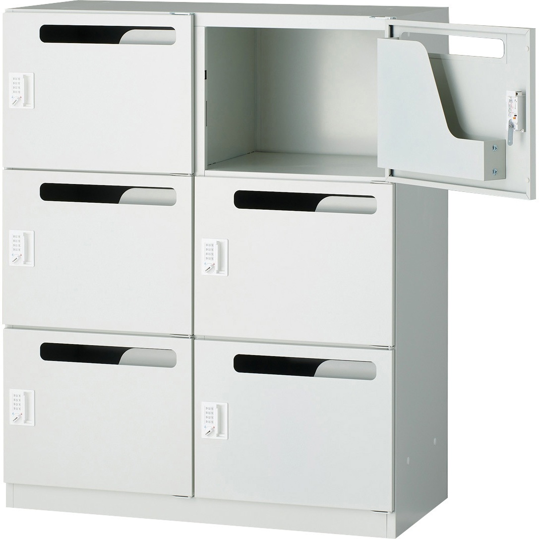 TPL06WW-RD パーソナルロッカー TRUSCO ホワイト色 ダイヤル錠 6人用 高さ1110mm間口900mm奥行450mm  TPL06WW-RD