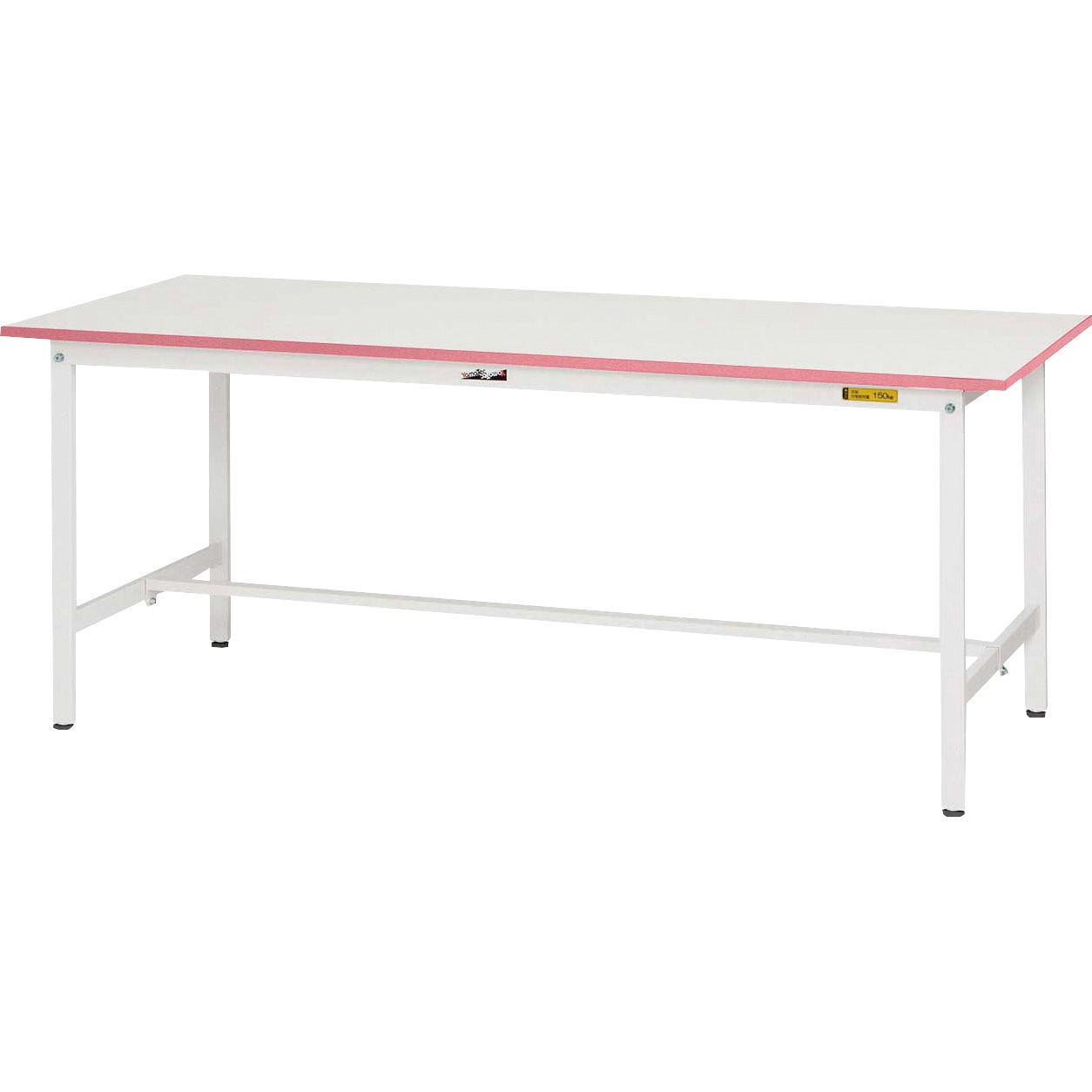CSUP-1890-RE 軽量作業台 色彩(イロドリ)テーブル ヤマテック メラミン天板製天板 荷重150kg (エッジ色)チェリーピンク  CSUP-1890-RE