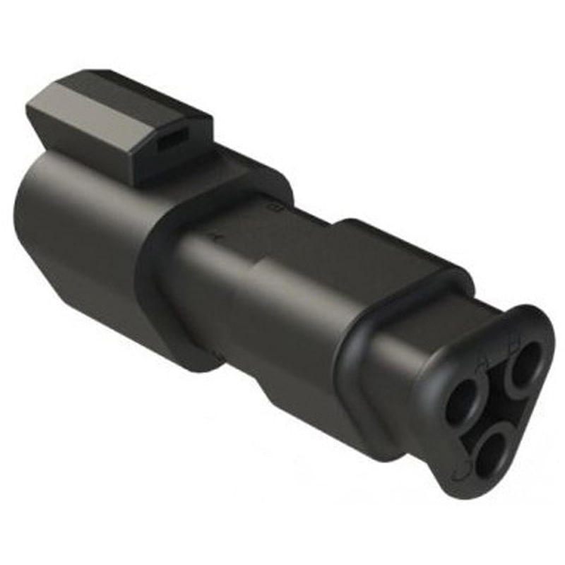 AT04-3P-SR02BLK ケーブルコネクタ 3極 オス レセプタクル 1袋 500個入 1袋(500個) AMPHENOL 【通販モノタロウ】