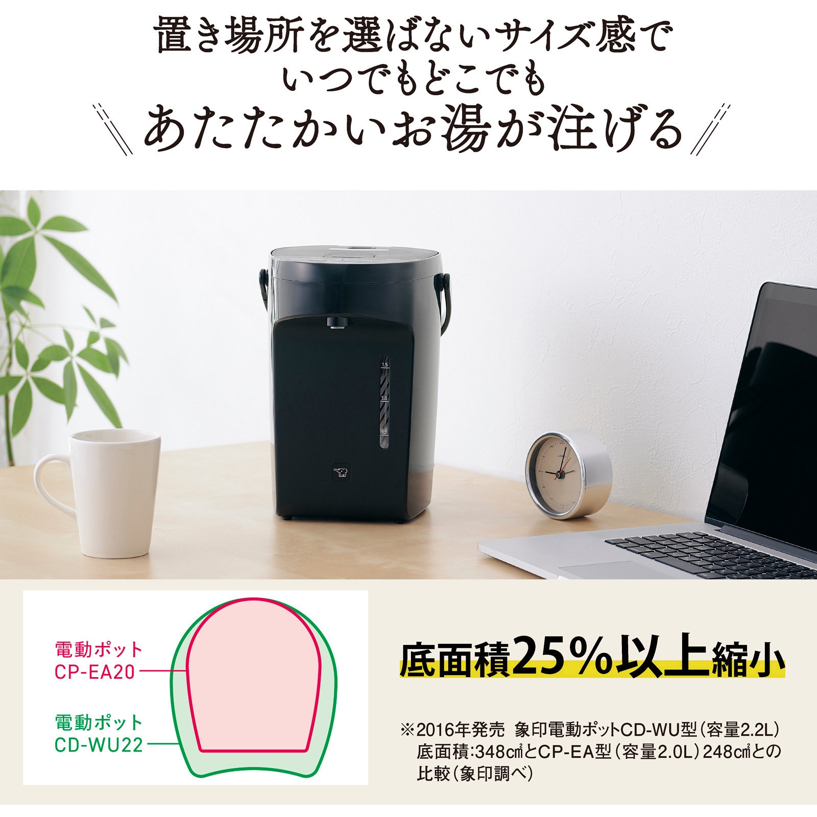 CP-EB20 電動ポット 象印マホービン 容量2L ホワイト(WA)色 CP-EB20 