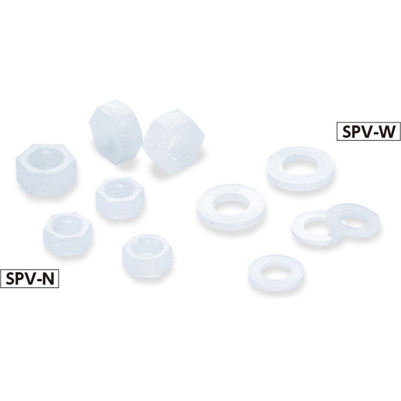 SPV-M12-N 樹脂ねじ(PVDF / 六角ナット) NBK(鍋屋バイテック会社) 1個 SPV-M12-N
