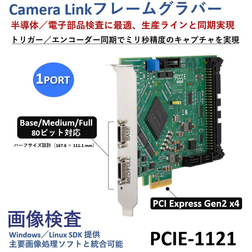 PCIE-1121-AE 1/2ポートPCI Express Camera Link (フレームグラバー