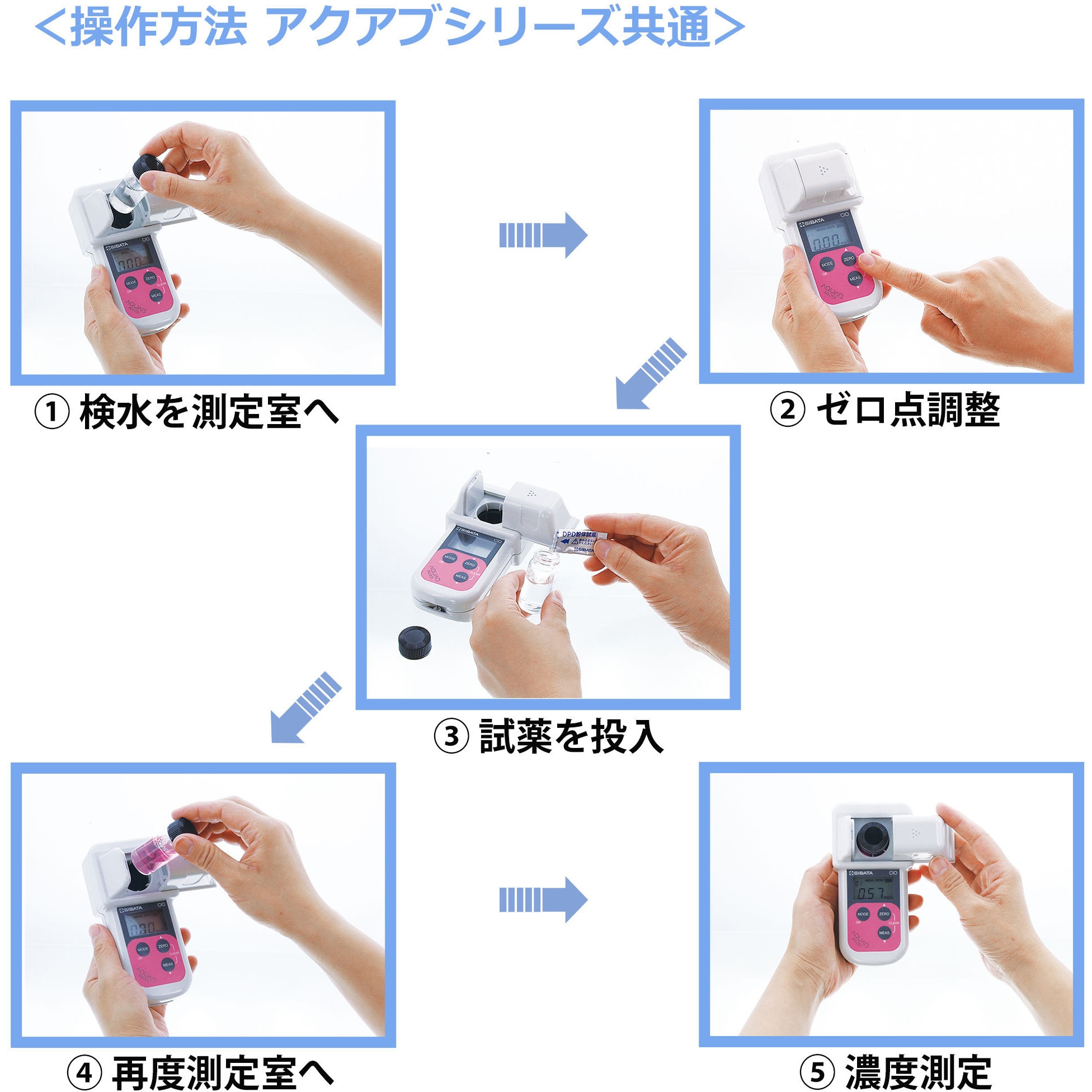 080560-2013 ハンディ水質計アクアブ SIBATA(柴田科学) 測定範囲0～2mg