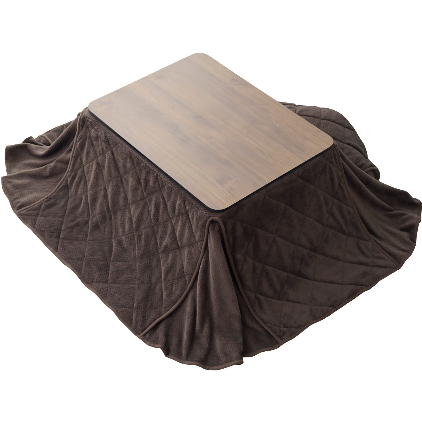 NCK-80603(BK/BR)-FSET こたつ布団セット 長方形 一人用 80x60cm
