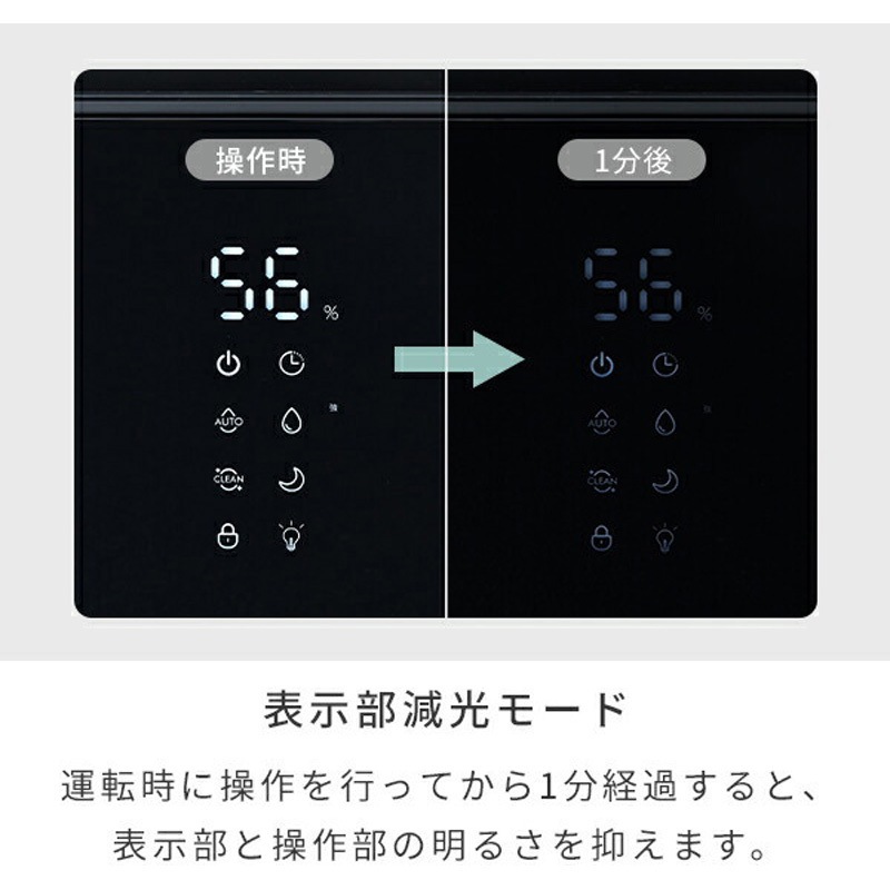 BEAR-S34(W) キューブ型スチーム式加湿器 3.4L 上部給水 木造約9畳