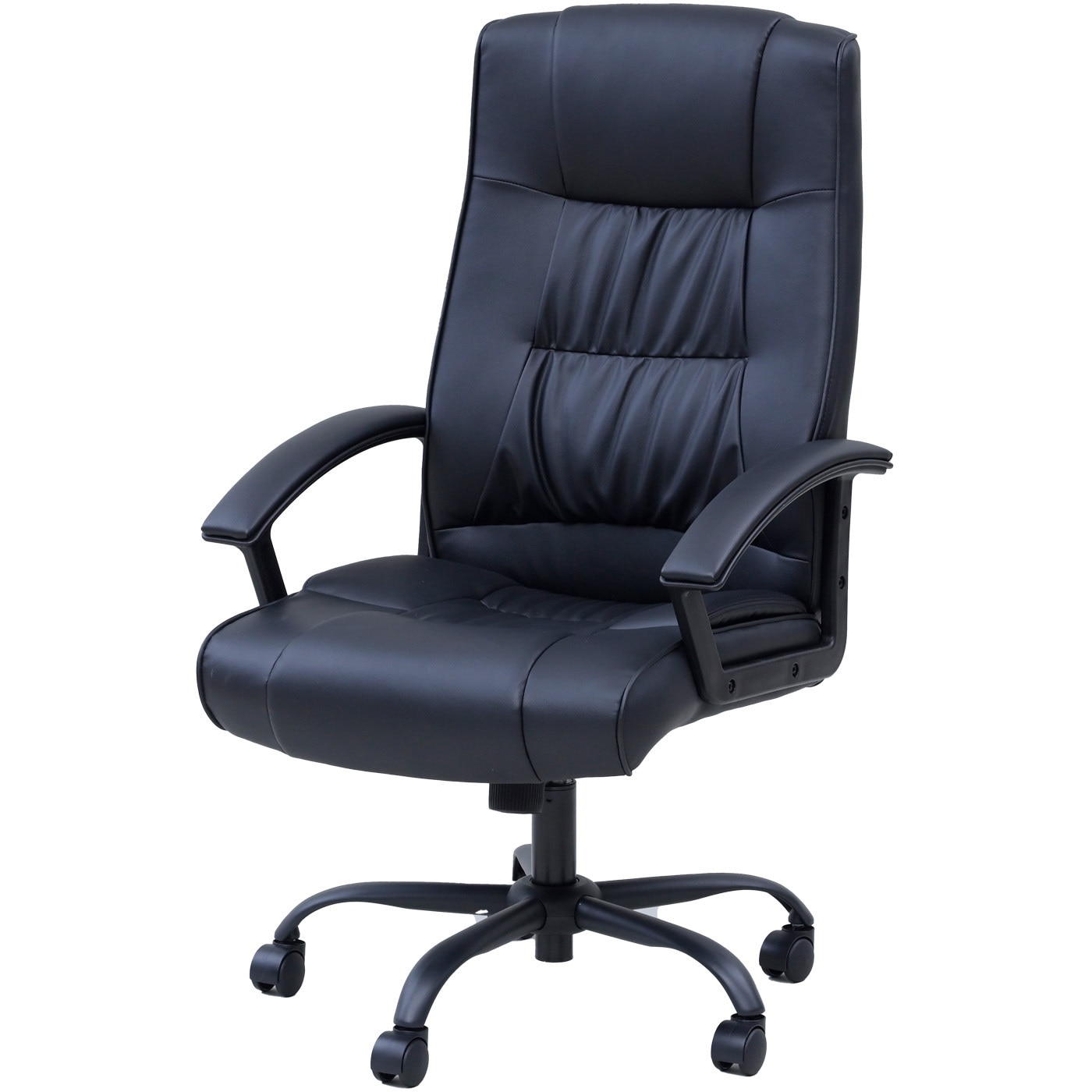 HML-303(BK) オフィスチェア ハイバック レザー 合皮 YAMAZEN(山善