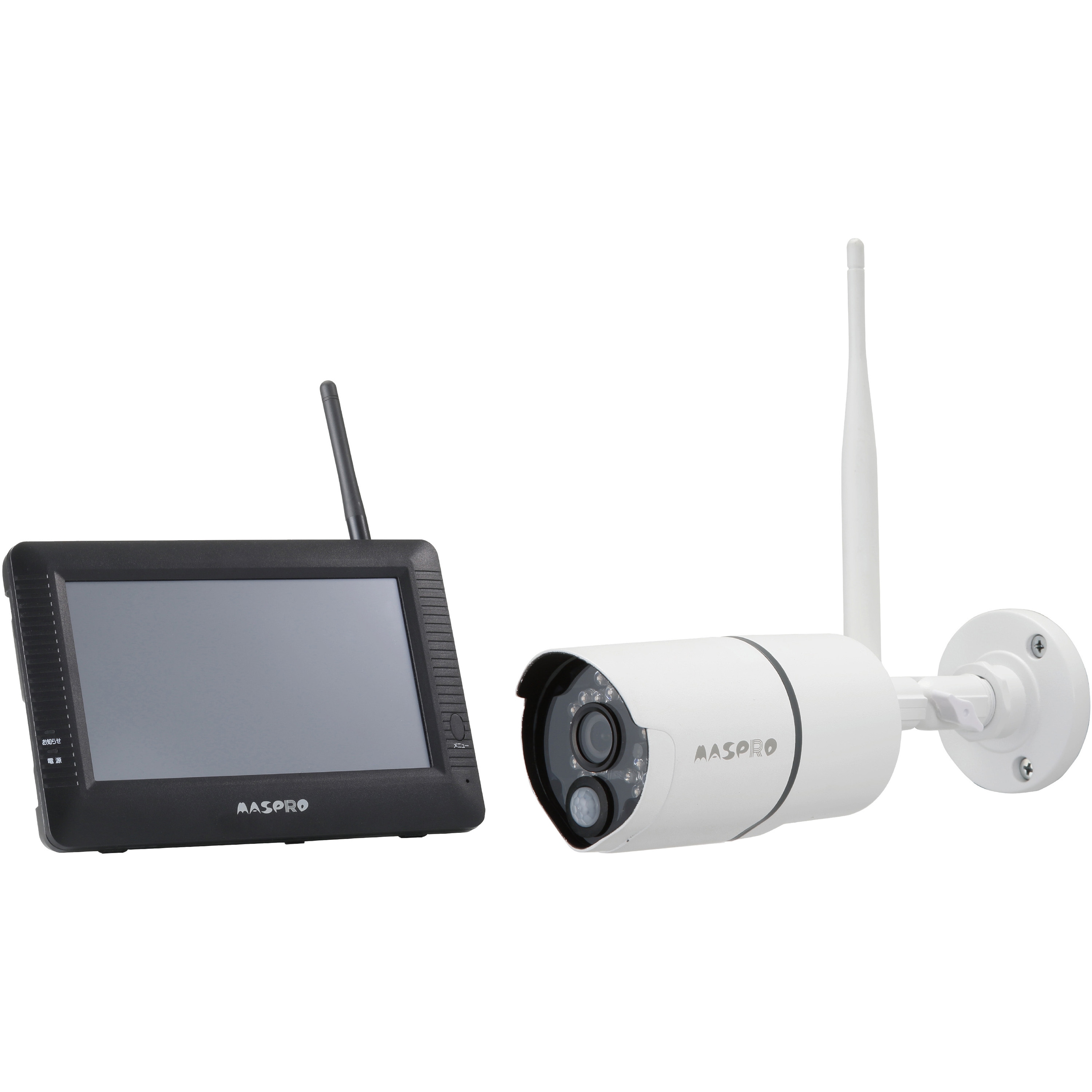 ワイヤレスカメラ(センサーライト無)セット マスプロ電工 防犯用カメラ