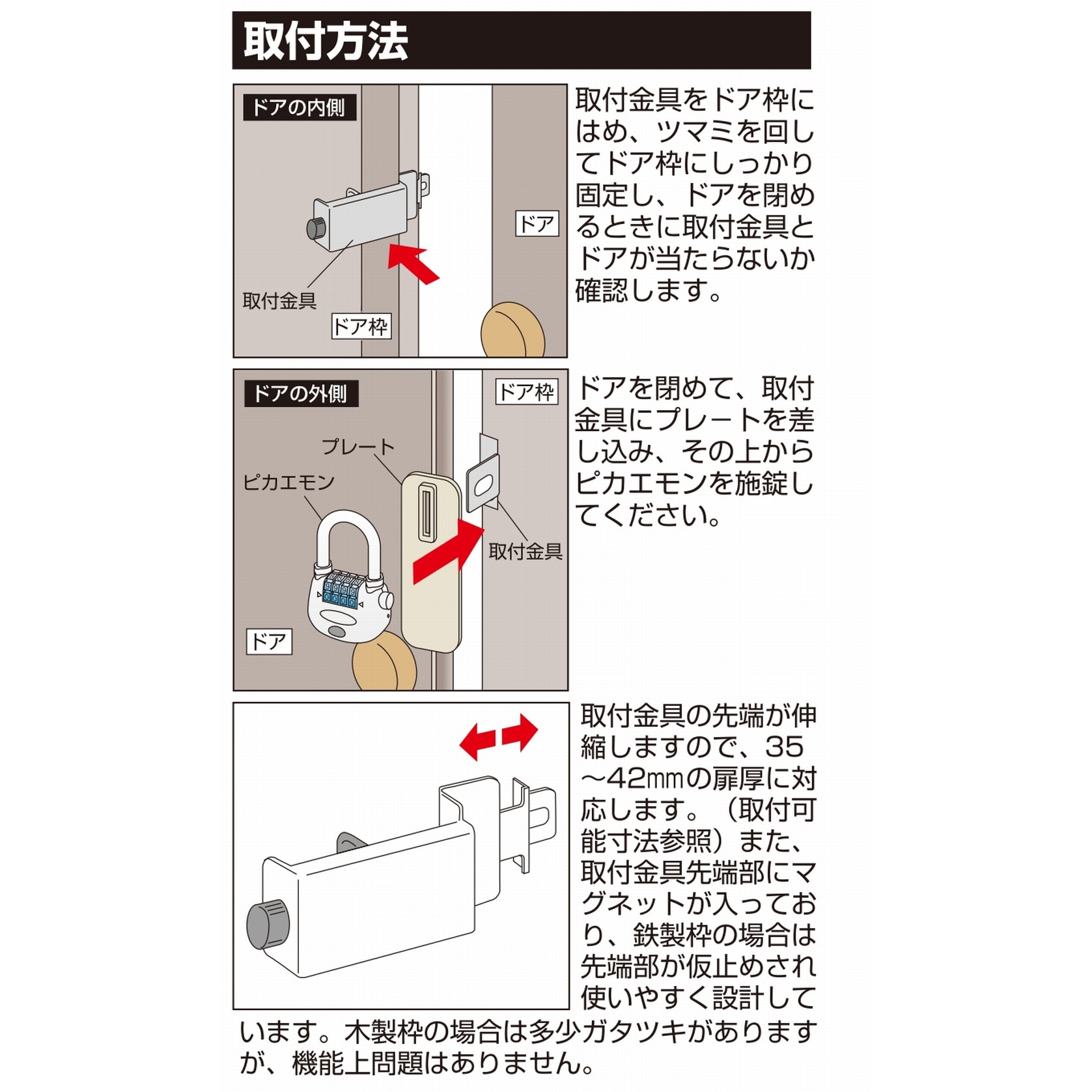 No.593 物件管理ロック 光るピカエモン付 カブセ扉用 ガードロック