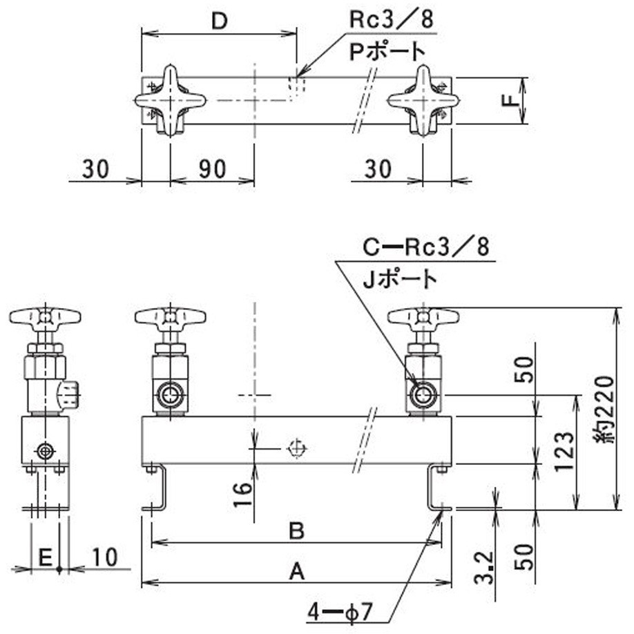 DS6-4-V1 分流器 1個 大阪ジャッキ製作所 【通販モノタロウ】