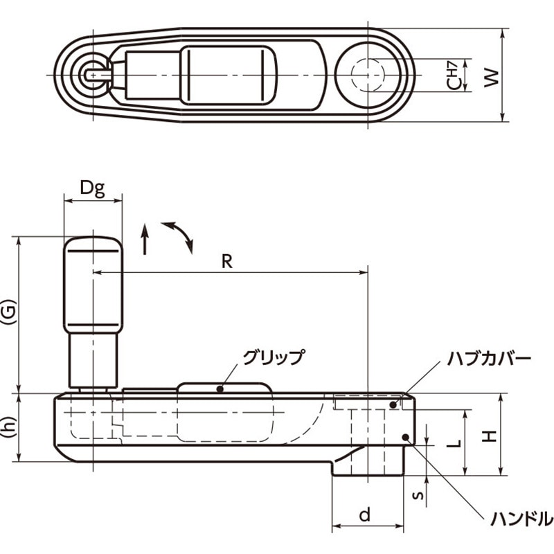 アルミクランクハンドル NBK(鍋屋バイテック会社) 【通販