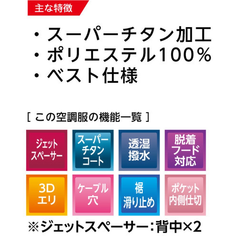 【新品未使用】NSP 空調服 NC-1121 Mサイズ NC1121【ブルゾンのみ】NSP空調服(R)／ベスト・スーパーチタン