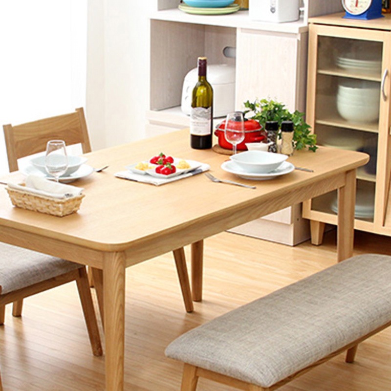 ダイニングテーブル単品(幅130cm)ロータイプ 木製アッシュ材|Risum  