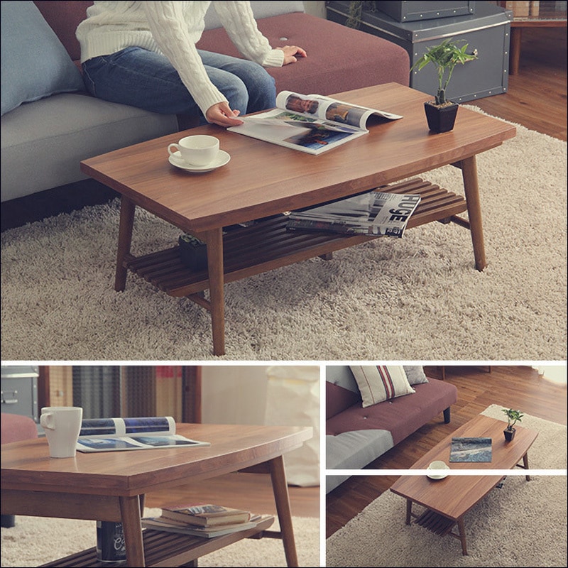 SH-01ZET-WAL-LF2 こたつテーブル長方形 おしゃれなウォールナット使用