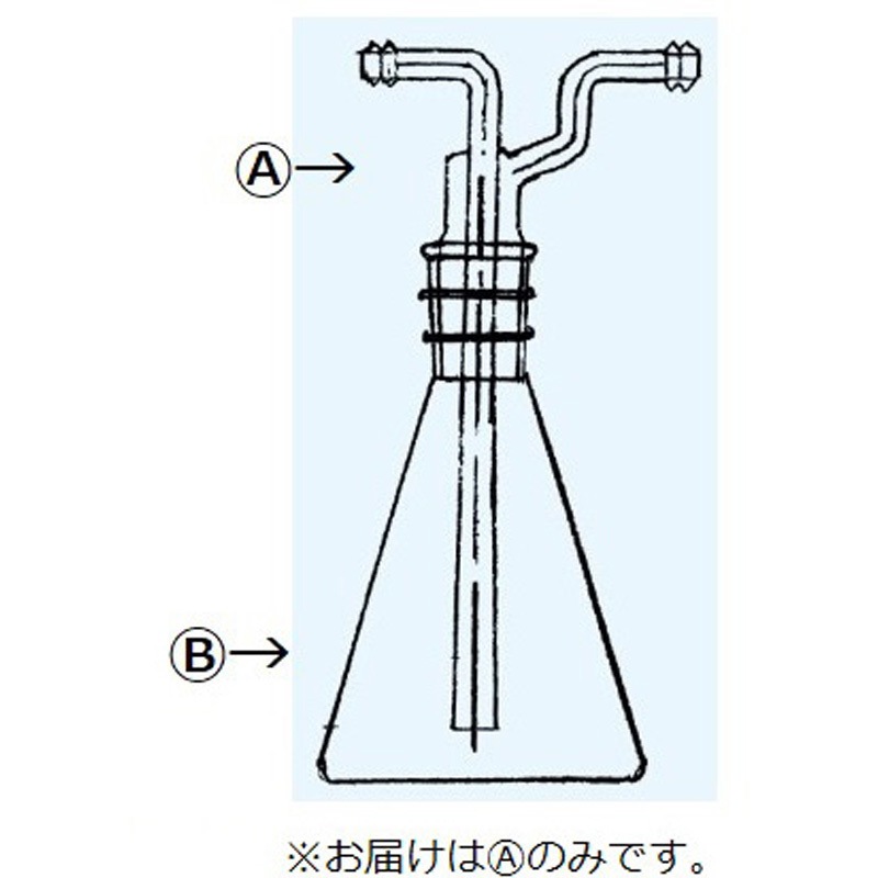 694-200A 中管(トラップ 三角フラスコ形 694シリーズ 1個 日本理化学器械(NRK) 【通販モノタロウ】